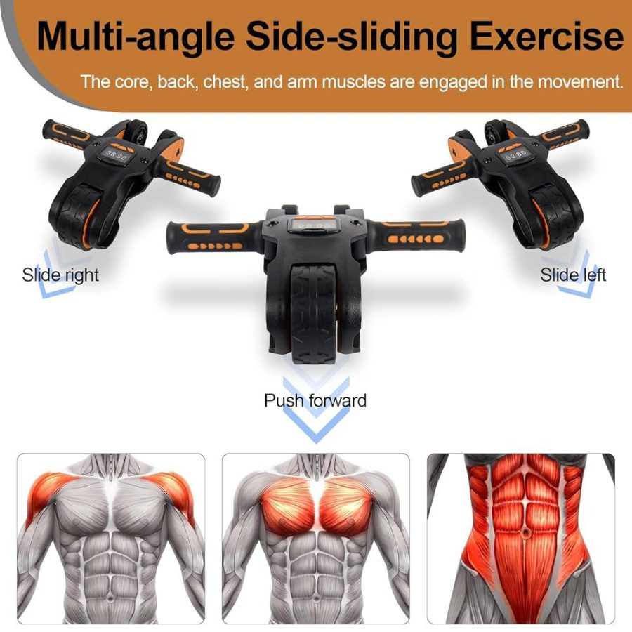 Roller profesional para abs, pecho y hombros