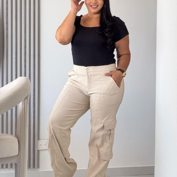 Pantalón Bengalina Strech Blusa Acanalada